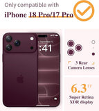 Floral Clear Slim Case for iPhone 18 Pro and iPhone 17 Pro Protective Women Phone Cover