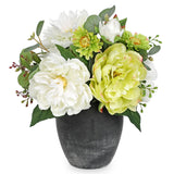 Fake Flowers In Vase Faux Floral Arrangements Centerpiece Artificial Flowers With Vase Spring Flower Centerpieces For Tables White Silk Flowers Arrangement In Vase
