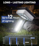 4 Pack Classic Square Solar Pathway Lights Cool White IP65 Waterproof Garden Walkway Lights
