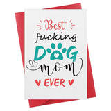 Best Dog Mom Ever Mothers Day Card From Dogs Puppy, Funny Mothers Day Gift Card For Dog Moms, Dogs Mom Gift Cards For Women With Envelope