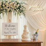 Good Vibes Neon Sign Warm White Boho LED Wall Light for Living Room Wedding Decor