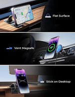 15W MagSafe Car Mount Charger, Fast Wireless Charging for iPhone 15/14/13/12