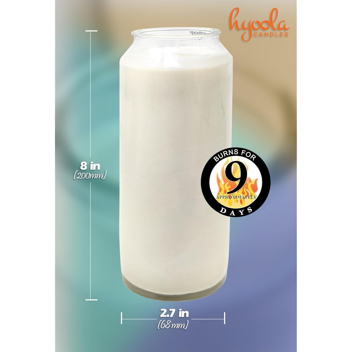 9 Day White Prayer Candle In Glass Jar- 3 Pack - Memory Candle For Religious, Memorial, Vigil And Emergency - 100% Vegetable Oil Wax