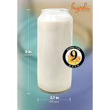9 Day White Prayer Candle In Glass Jar- 3 Pack - Memory Candle For Religious, Memorial, Vigil And Emergency - 100% Vegetable Oil Wax