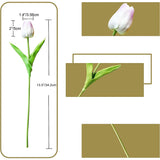 Artificial Light Purple Tulips 20 Pcs – 13.5 Inch Pu Faux Flowers With Bendable Stems For Home Décor, Wedding Centerpieces, Diy Floral Arrangements, New Year And Valentine'S Day