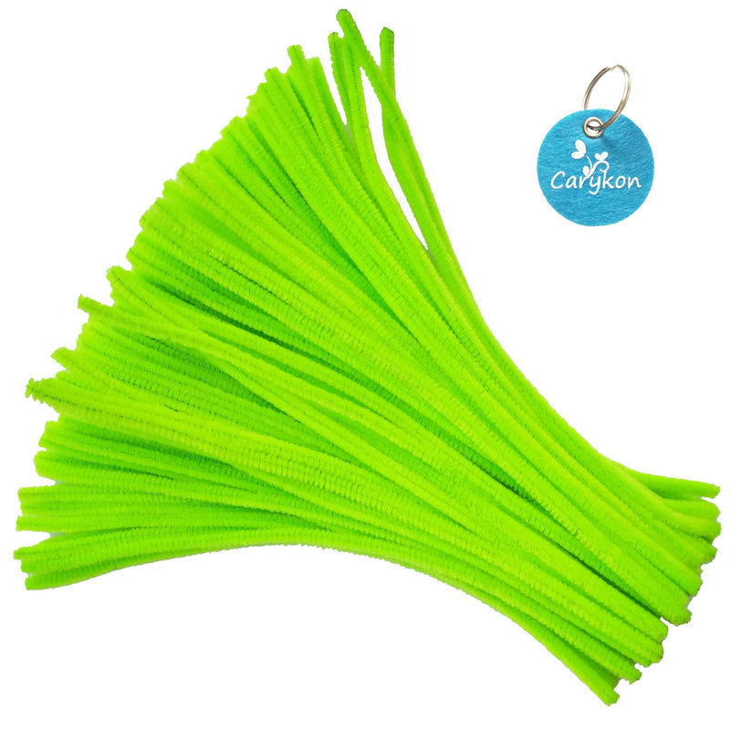 100 Pieces Fuzzy Chenille Stems Pipe Cleaners For Arts And Crafts (Light Green