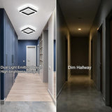 9.5 Inch Square LED Ceiling Light Black 32W 6000K Flush Mount Fixture