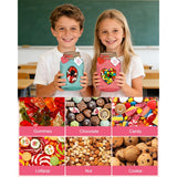 Valentine'S Day Cards For Kids, 50-Pack Classroom Exchange Mason Jar Valentine Cards Bulk, Candy Holder Gift Cards With Treat Bags, Funny Diy Valentines Gifts For Boys Girls School Friends Teacher