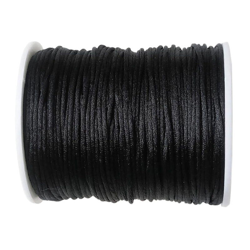 Nylon Stain Black Cord Diy Beading String Thread Cording 1.5Mm 90Yard Kumihimo