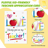 Teacher Valentine Card - I Love Having You As My Teacher - Happy Valentines Day Cards For Teachers With Envelope - Thank You Teachers Card Appreciation Gift From Students - 5.5"X8"