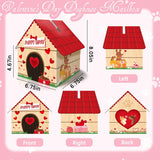 Puppy Love Valentines Mailbox Kit Dog House Card Box With 30 Pcs Greeting Cards For Exchange Students Party Favor