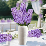 4Pcs Purple Hydrangea Artificial Flower, 33.5" Long Stem Real Touch Conical Fake Hydrangea Silk Flowers, For High Vase Flower Arrangements Decoration, Family Farmhouse, Hotel Decor (Purple)