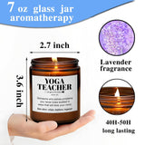 Yoga Teacher Gift Funny Namaste 7Oz Scented Candle Meditation Lavender Scented Candle Appreciation Gift For Yogic Instructor Pilates Lover (Candle-Yoga Teacher)