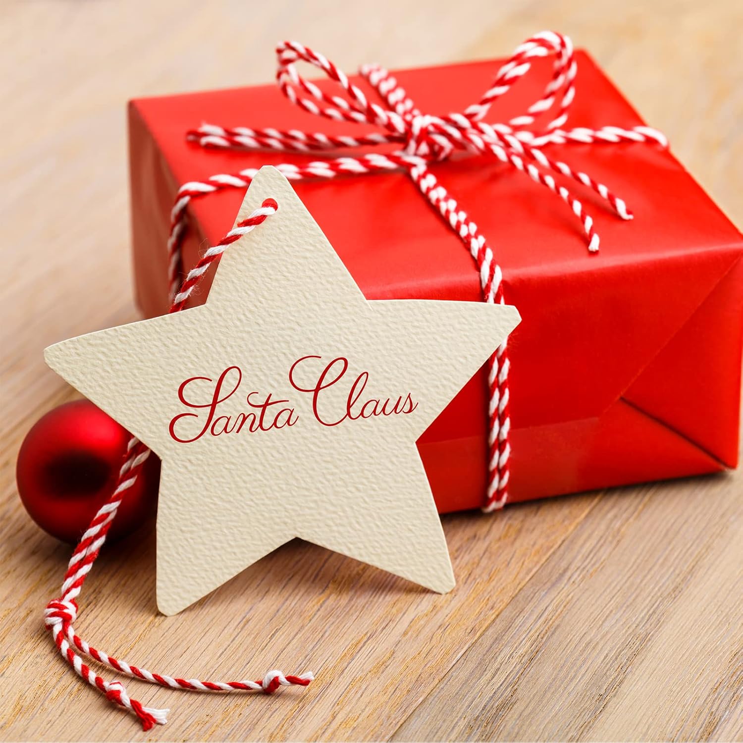 4 Pieces Santa Claus Signature Stamp Christmas Self Inking Rubber Stamp Santa Stampers Christmas Gift Tag For Office Home Party Red Ink