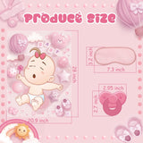 Pin The Pacifier On The Baby Shower Games Ballon Baby Shower Decoration With Large Poster 48 Stickers Blindfold Pin Game For Birthday Party Decorations Activities Supplies(Pink)