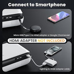 Native 1080P Bluetooth Projector, Portable HD Mini Projector, PS5/HDMI/USB/AV