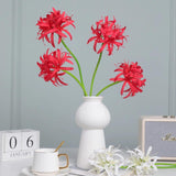 4Pcs Artificial Red Spider Lily Flowers 19" Faux Lycoris Radiata Silk Equinox Flowers For Vase Bouquets Home Office Wedding Decor.(Red)