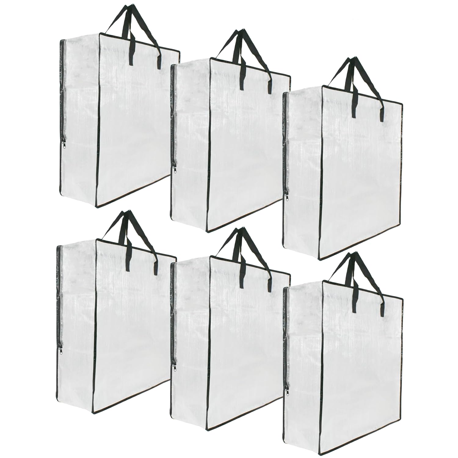 6 Pack Clear Storage Bags With Zipper And Handles, Blanket Bags For Closet Storage, Moving And Packing Supplies For College, Underbed Storage Organizer For Clothes Pillow Bedding Christmas Wreath