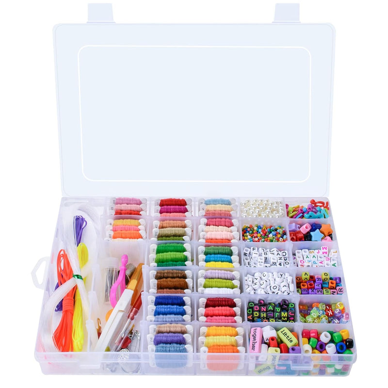 Friendship Bracelets Making Kit, Includes 44 Colors Embroidery Floss W