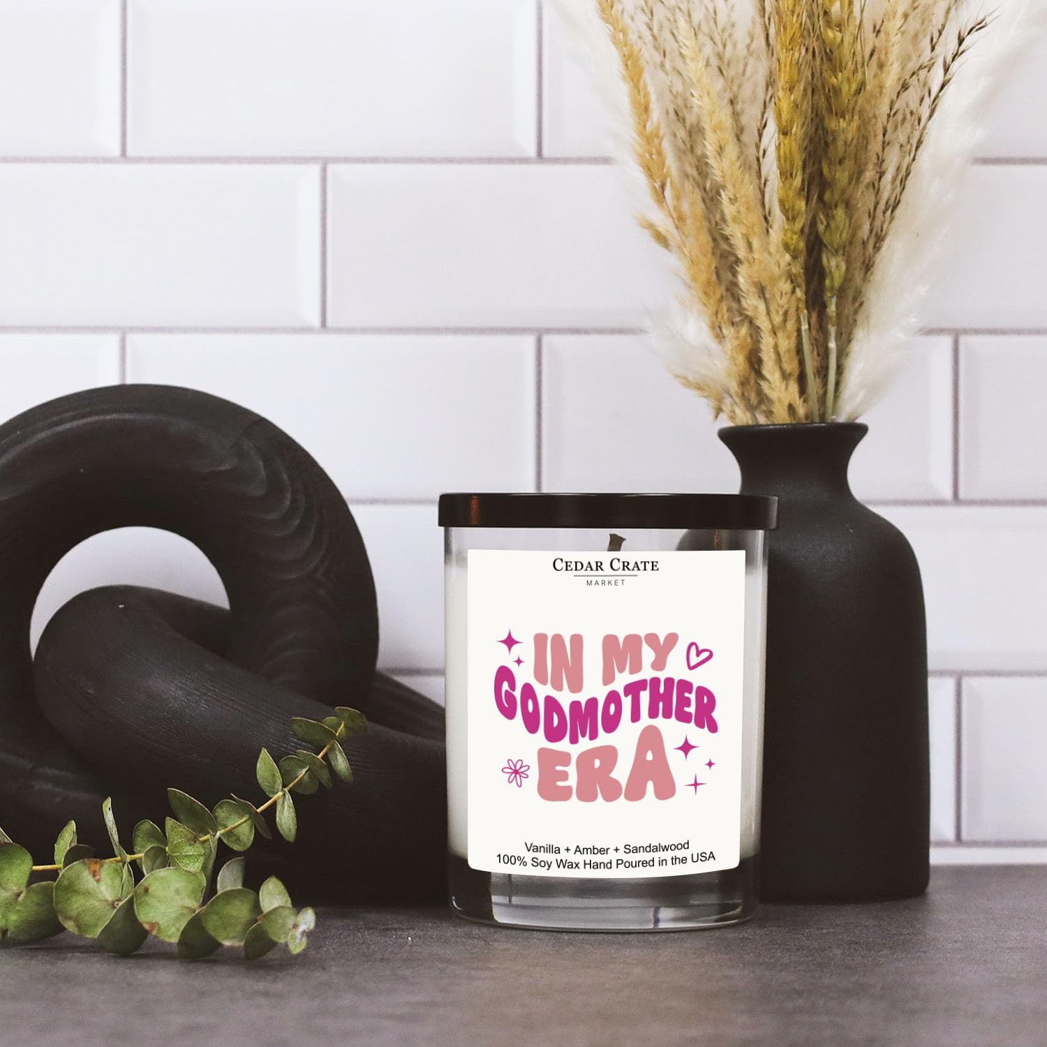 Godmother Proposal Gift | In My Godmother Era | Funny Scented Candle For Her, Wife, Best Friend, Sister, Cousin, Women, Coworker, Christmas Candles Gift - Vanilla Sandalwood