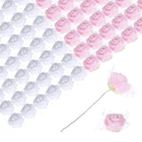 Artificial Flowers, White And Light Pink Fake Roses With Lace For Diy Wedding Decor Floral Arrangements Bridal Valentines Day 144Pcs