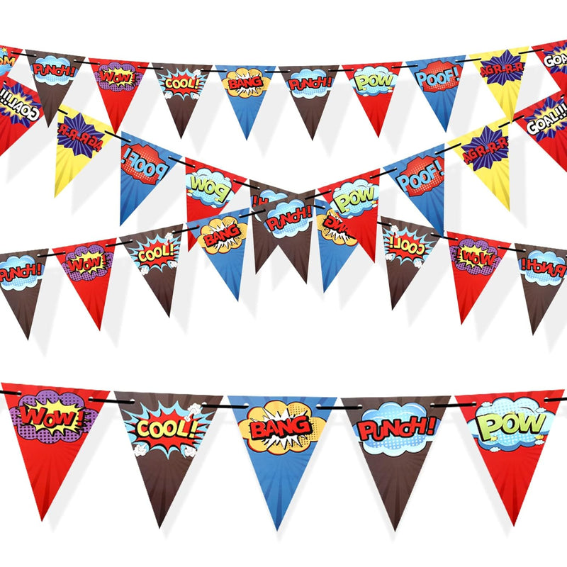 4 Pieces Birthday Banner Birthday Party Decorations Paper Pennant Bann