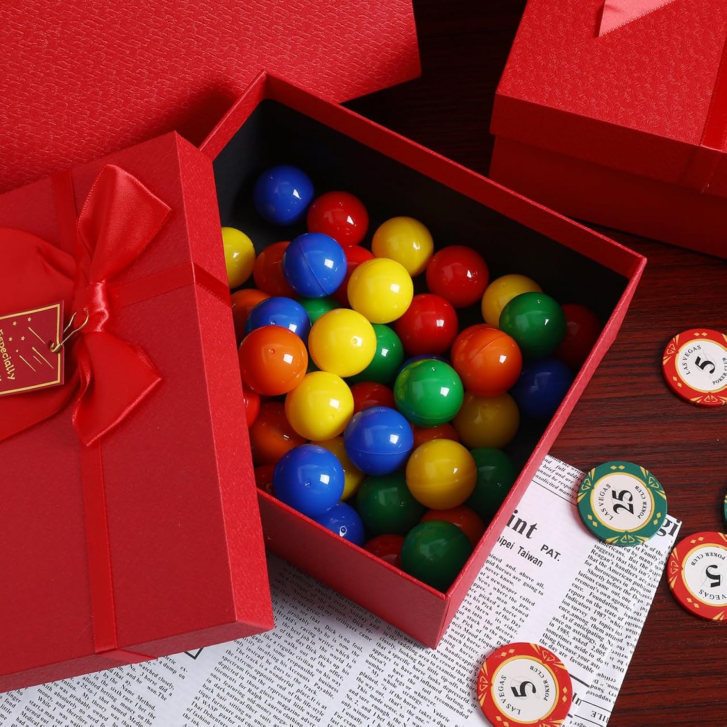 50 Pcs 1.18 Inch Openable Plastic Raffle Balls For Party Games Prize Drawings Bingo And Event Activities