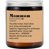 Mommom Noun Candle - Gift For Mommom - Mother'S Day Candle - Mommom Gifts - Mommom Definition - Lavende Scented Candles - Soy Candle For Home Scented
