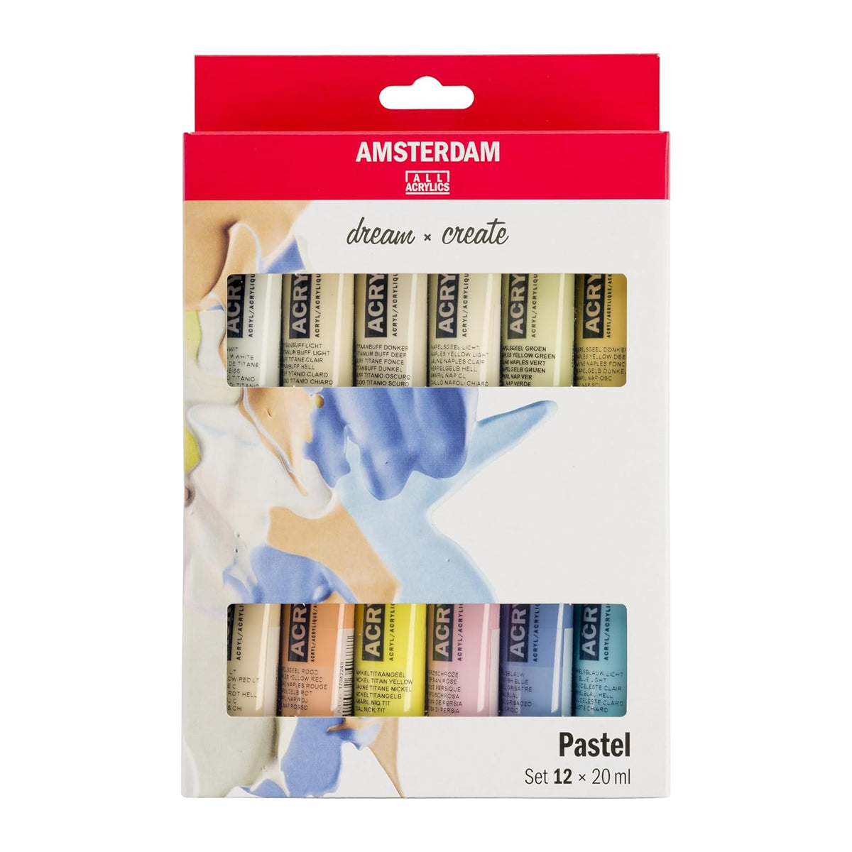 Royal Talens Standard Series Acrylic Color, 20Ml Tubes, Set Of 12 Pastel (17820601)
