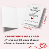 Valentines Day Cards For Him - Valentines Gifts For Him - Funny Anniversary, Birthday, Valentines Day Gifts For Boyfriend, Bf, Husband, Men - Single 5.3''X 8'' Love Folded Card With Red Envelope
