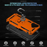 iPhone 17 Case iPhone 18 Case with Screen Protector and Built-in Kickstand Orange Full Body Cover