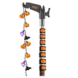 5-30 Ft Long Telescopic Extension Pole With Utility Hook // Telescoping Pole For Christmas Lights Installation, String Lights, Birdfeeders // Lightweight And Sturdy // Christmas Light Pole With Hook