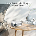 Mini Projector, 1080P HD, Two-Way Bluetooth, Tripod, Portable, 2024 Upgrade