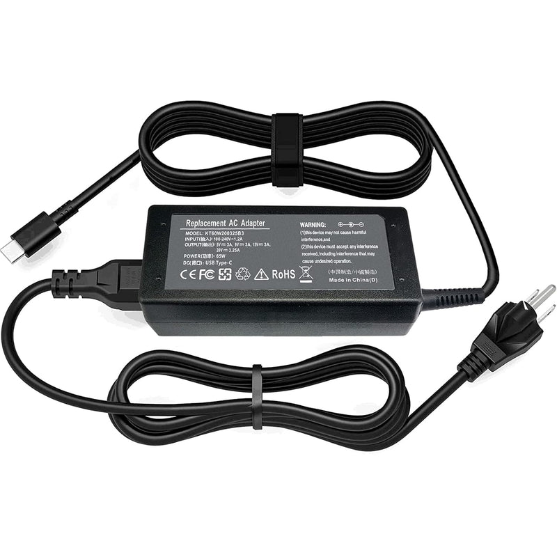 Usb C Laptop Charger 65W For Lenovo Yoga 720 730 720-13Ikb 730-13Ikb X13 Think