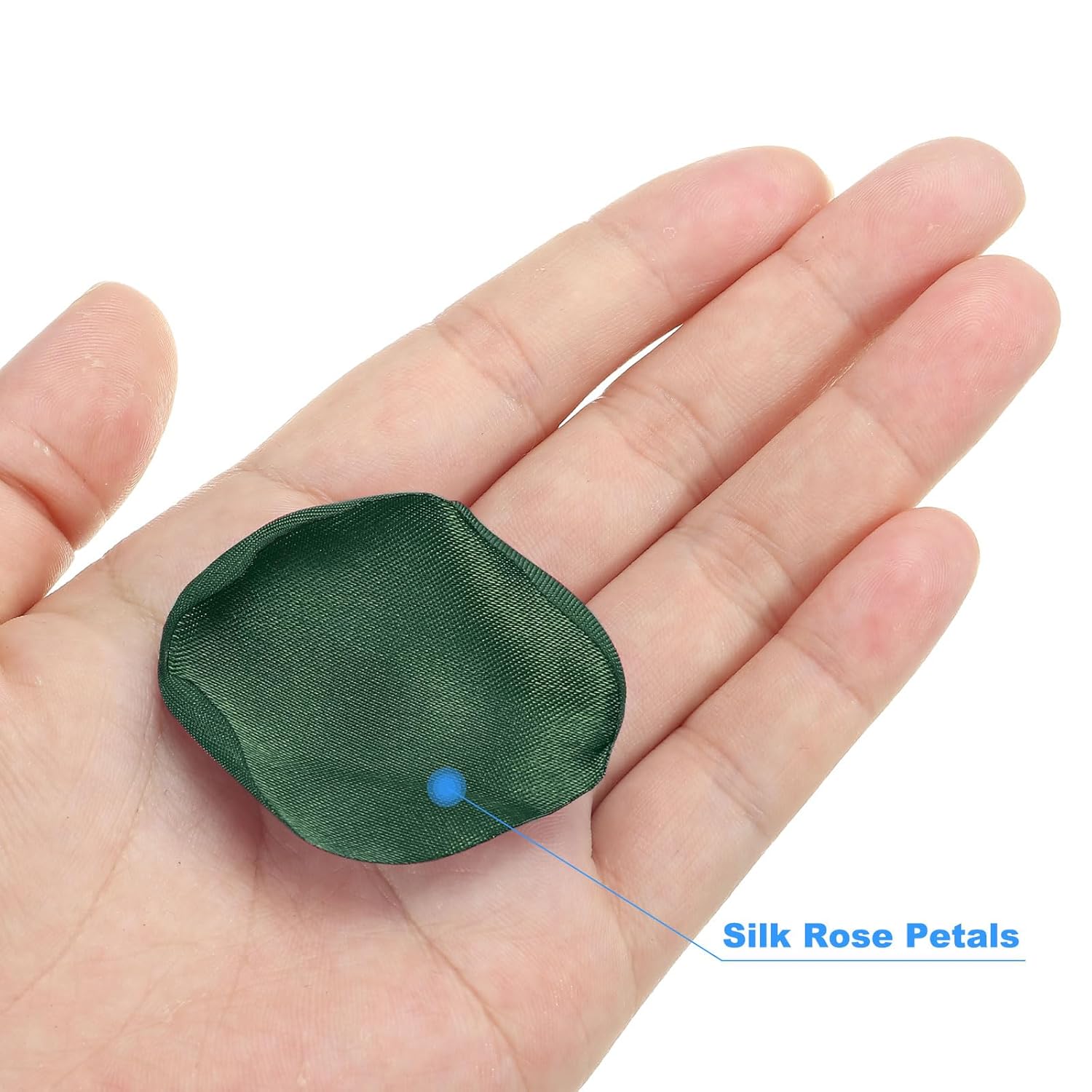 Silk Rose Petals, 100 Pcs Artificial Flower Petals For Wedding Decorations, Romantic Night, Aisle Scatter Petals, Dark Green
