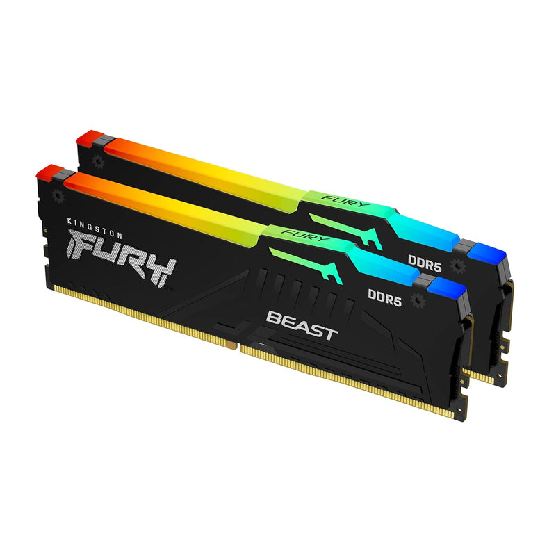 Kingston Fury Beast Rgb 64Gb 5600Mt/S Ddr5 Cl40 Dimm Desktop Memory (Kit Of 2)