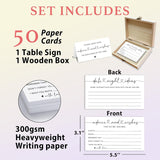 Minimalism Advice And Wishes For The Mr And Mrs - 50 Packs Wedding Advice Cards Bridal Shower Game Cards With Box Reception Guest Book For Bride Groom Newlywed Engagement Party Decoration -A02