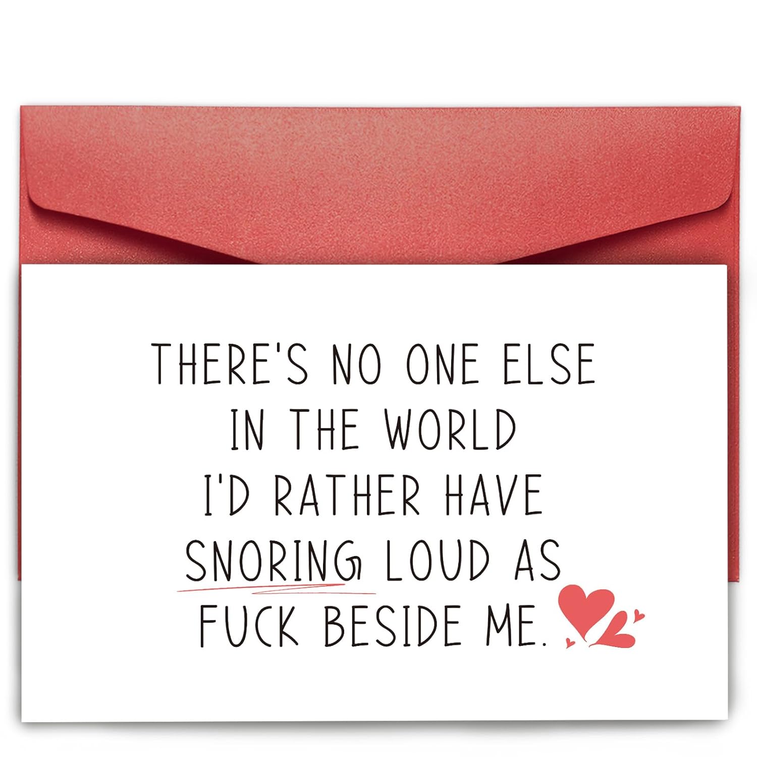 Funny Valentines Day Card For Him Her, Sarcastic Anniversary Card For Husband Wife, Humor Birthday Card For Couple, One Year Anniversary Card Gift, Snoring Loud As F*Ck Beside Me