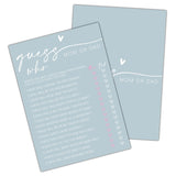 Guess Who Game Cards For Baby Shower Games, Minimalism Baby Gender Reveal Party Game, Pregnant Celebration Decoration Supplies(5"X7")-Game-A01