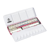 - Horadam Aquarell Paint Box Pink Lacquered Metal Box With 15 Half Pans, 12 Standard Colors + 3 Pink Shades, Incl. Watercolor Brushes, 74663097