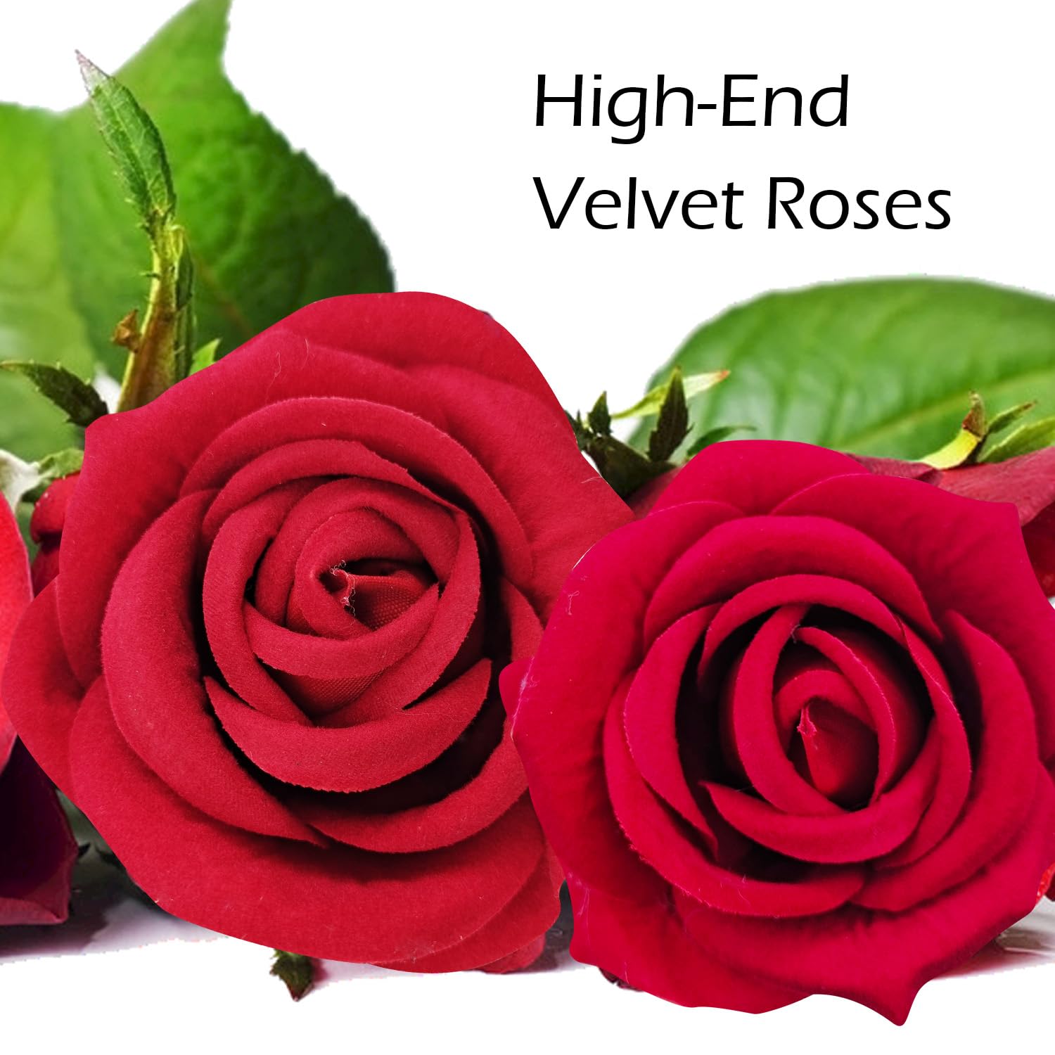 12 Pcs Velvet Rose Artificial Flowers With Long Stems, Real Touch Fake Roses Florals For Valentine'S Diy Wedding Bouquet Party Table Centerpiece Home Arrangement Decorations (Red)
