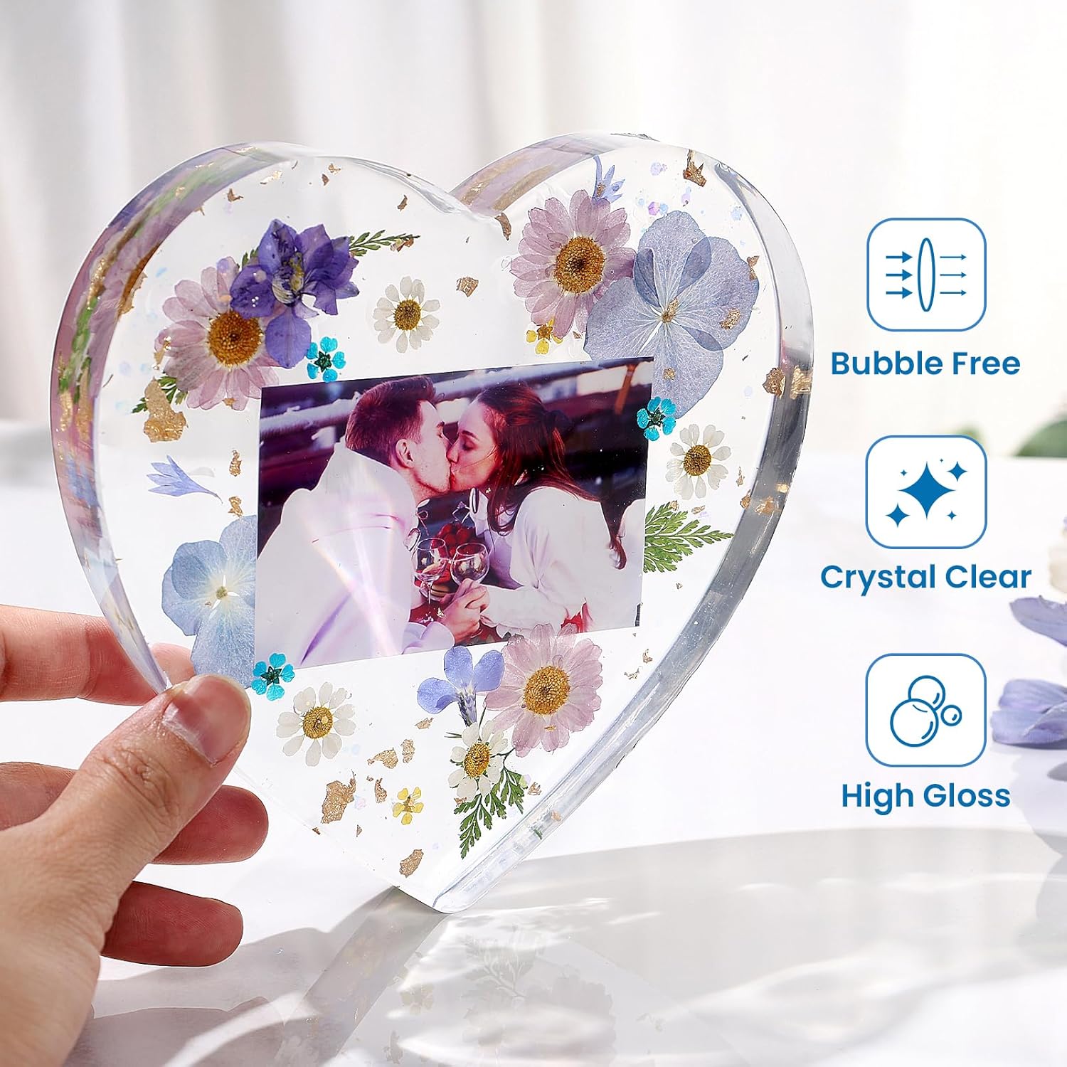2 Gallon Epoxy Resin With Pumps, Bubble Free Resin Epoxy Kit, Crystal Clear Epoxy Resin And Hardener For Diy Art, Molds,Craft