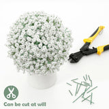 30 Pcs 5 Bundles Small White Flowers Artificial Flowers Babys Breath Real Touch Flowers For Wedding Party Home Garden Decoration