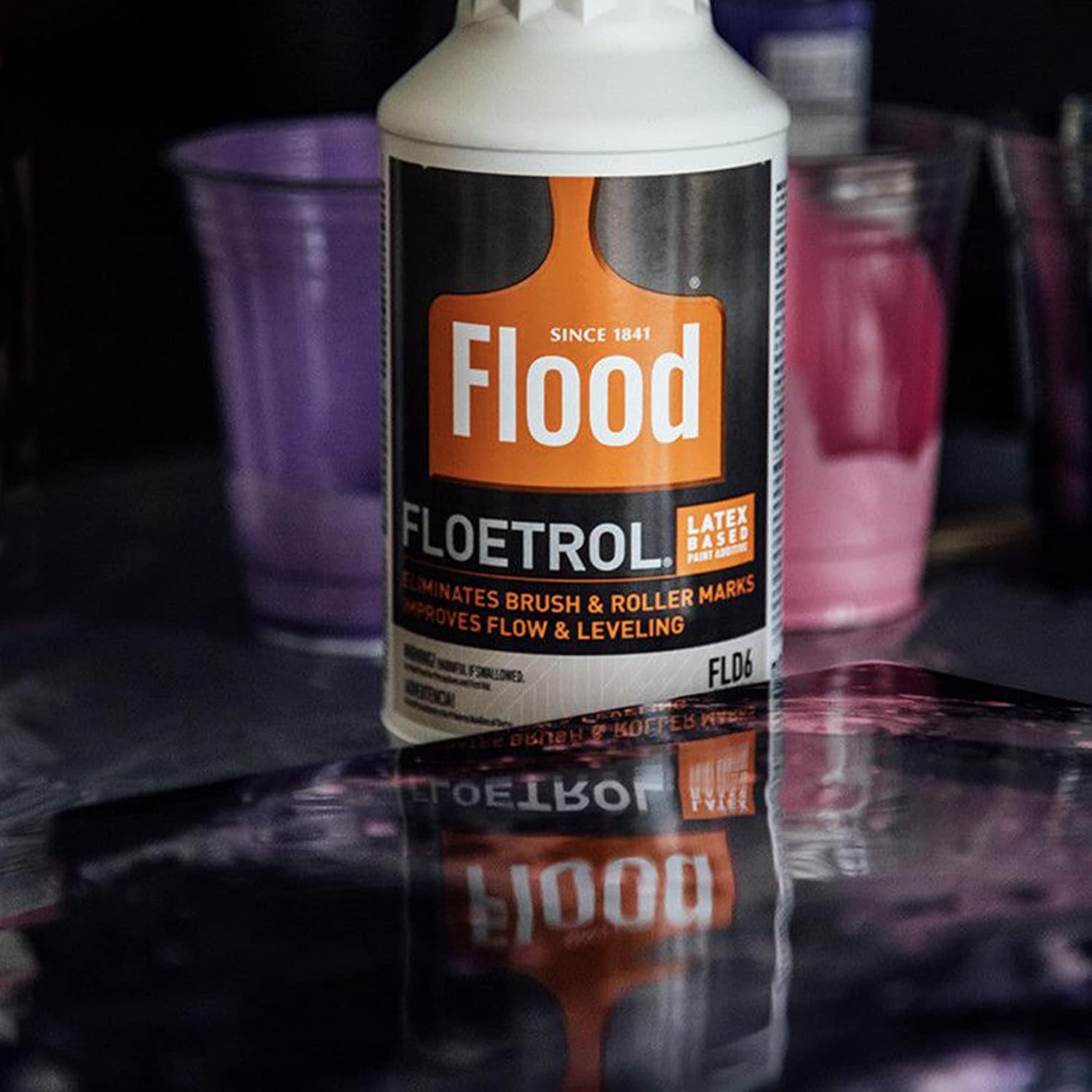 Floetrol For Acrylic Paint Pouring Medium Additive, White Paint Pouring Supplies, 20 Disposable Paint Mixing Cups, 20X Pixiss Wood Paint Mixing Sticks