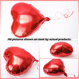 [20 Pcs] Red Balloons 18" A Bunch Of Heart Love Foil Helium Balloons, Helium Support Valentines Day Birthday Wedding Bridal Engagement Party Anniversary Mother'S Day Decorations
