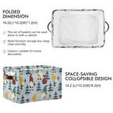 Large Storage Basket Gnomes Christmas Trees Foldable Storage Box Organizer Bins With Handles For Bedroom Home Office