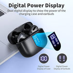 Bluetooth Wireless Earbuds, 60H Playback, LED Display, IPX5, with Mic