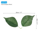 3.15X11.02 Artificial Silk Hydrangea Leaf, 40 Pcs Artificial Green Fake Leaves