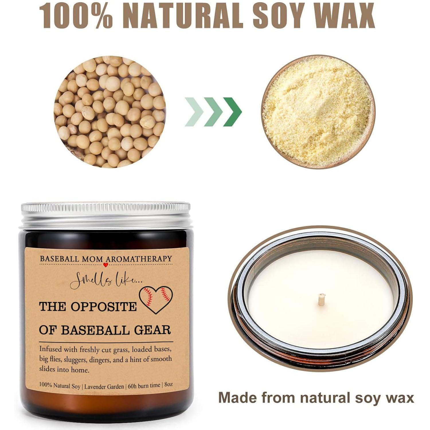 Baseball Mom - Baseball Mom Candle - Baseball Mom Gift - Baseball Team Mom Gift - Birthday Gift For Mom - Mother'S Day Gift - Unique Gift For Mom - Baseball Gift Manager