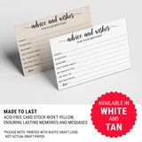 Birthday Wishes And Advice (50) 4X6" White Cards - Good Advice, Best Wishes, Memories Cards - Bday Party Idea Activity - Sweet 16, 30Th, 40Th, 50Th - Fun Ad Lib Prompts - Made In Usa